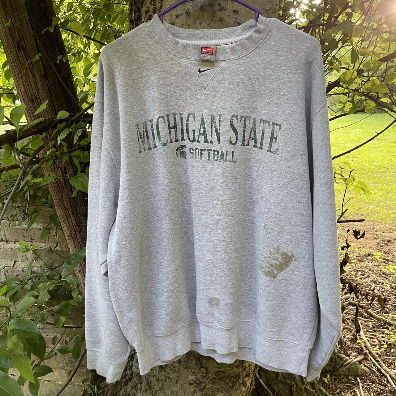 Green Michigan State Crewneck Sweatshirt