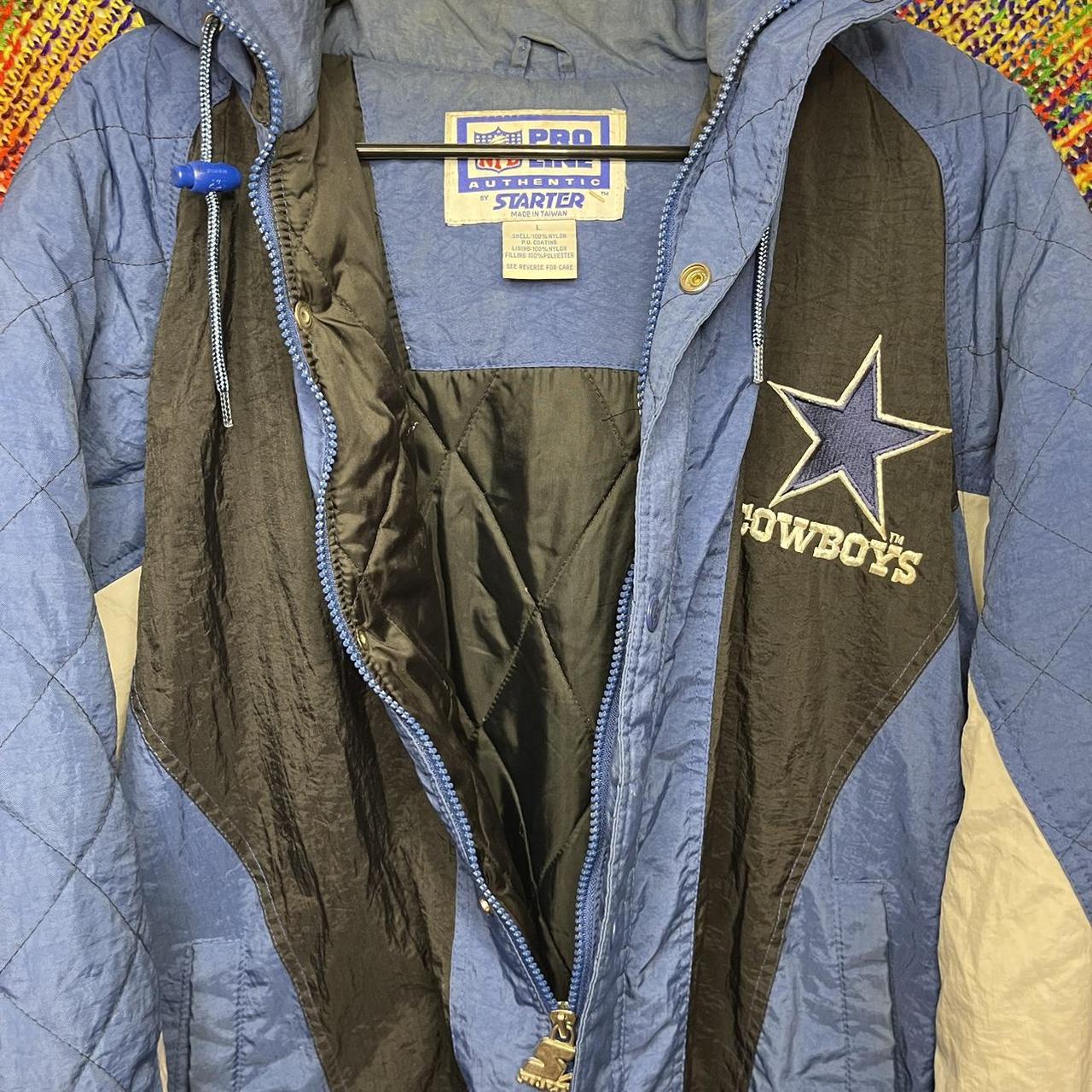 Starter Proline Leather Jacket Dallas Cowboys NFL Football Men's Size Large