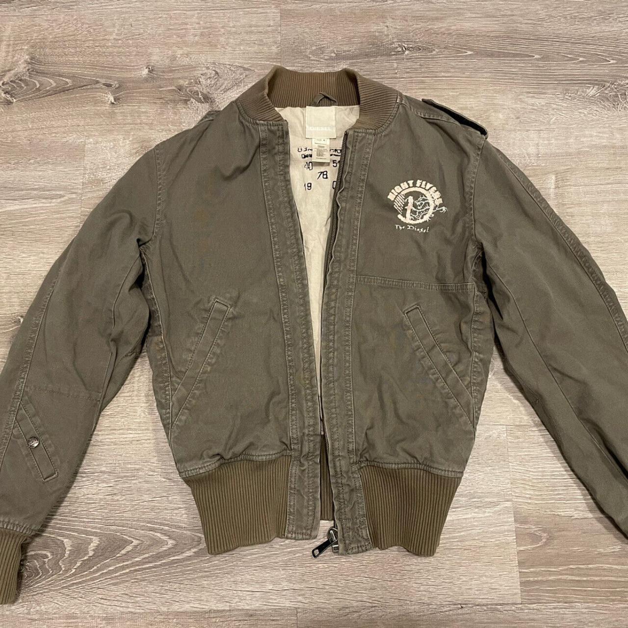 Diesel Army Green Bomber Jacket So cool and love... Depop