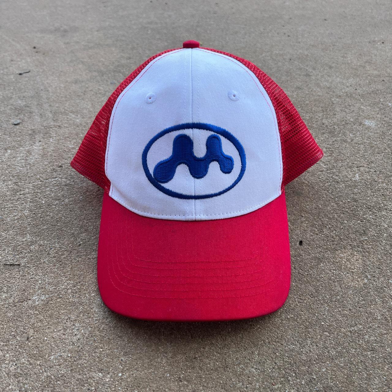 Mowalola red puff puff trucker hat , worn a few...