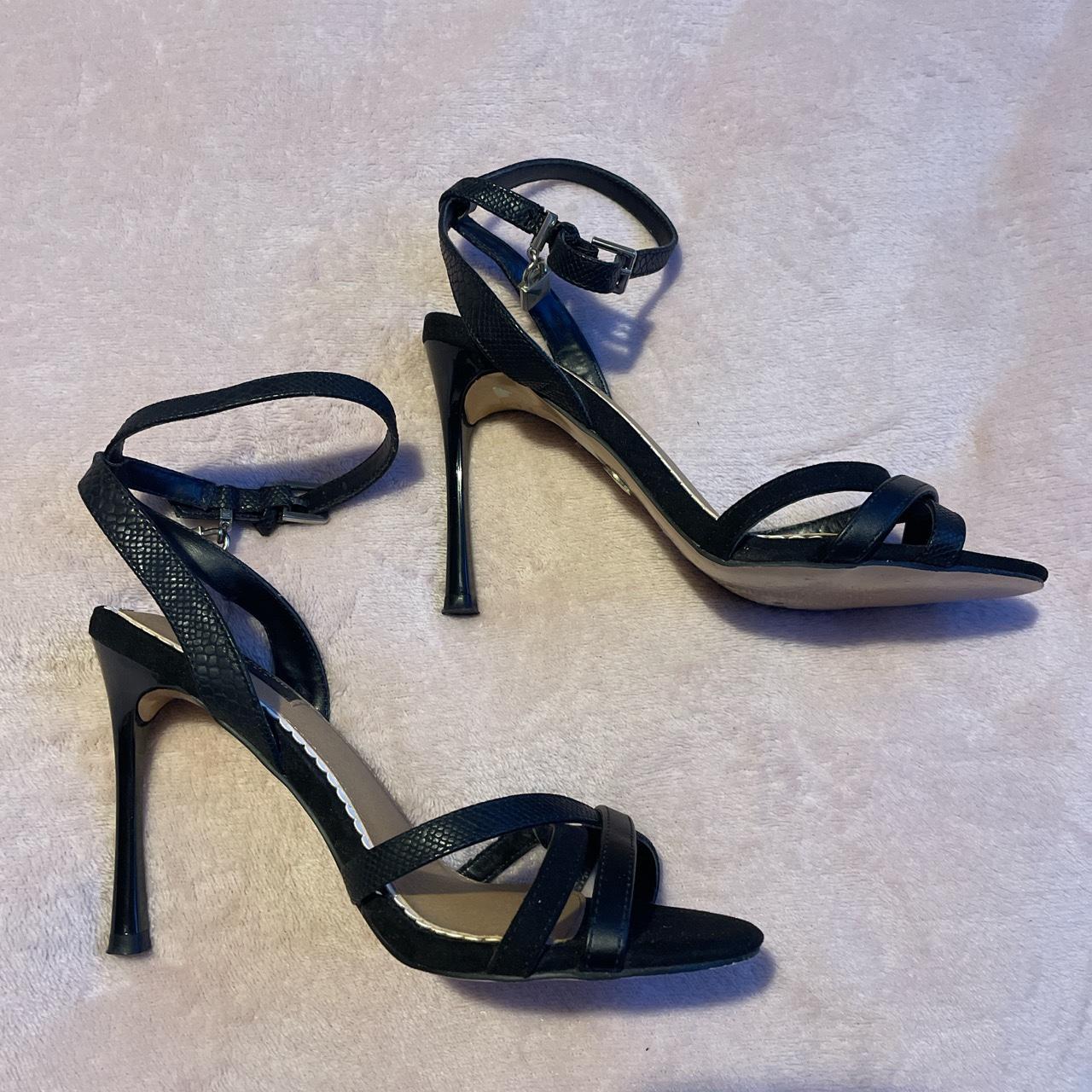 River island black stiletto heel Size 4 wide fit... - Depop