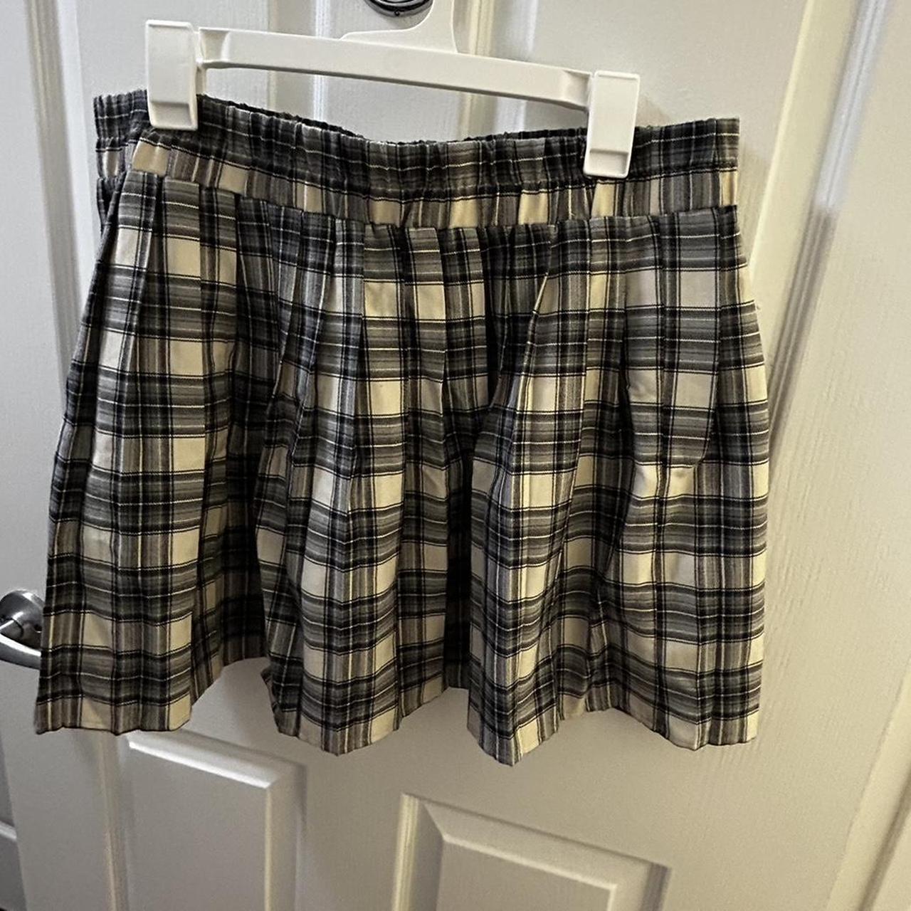 Black and white plaid skirt target best sale