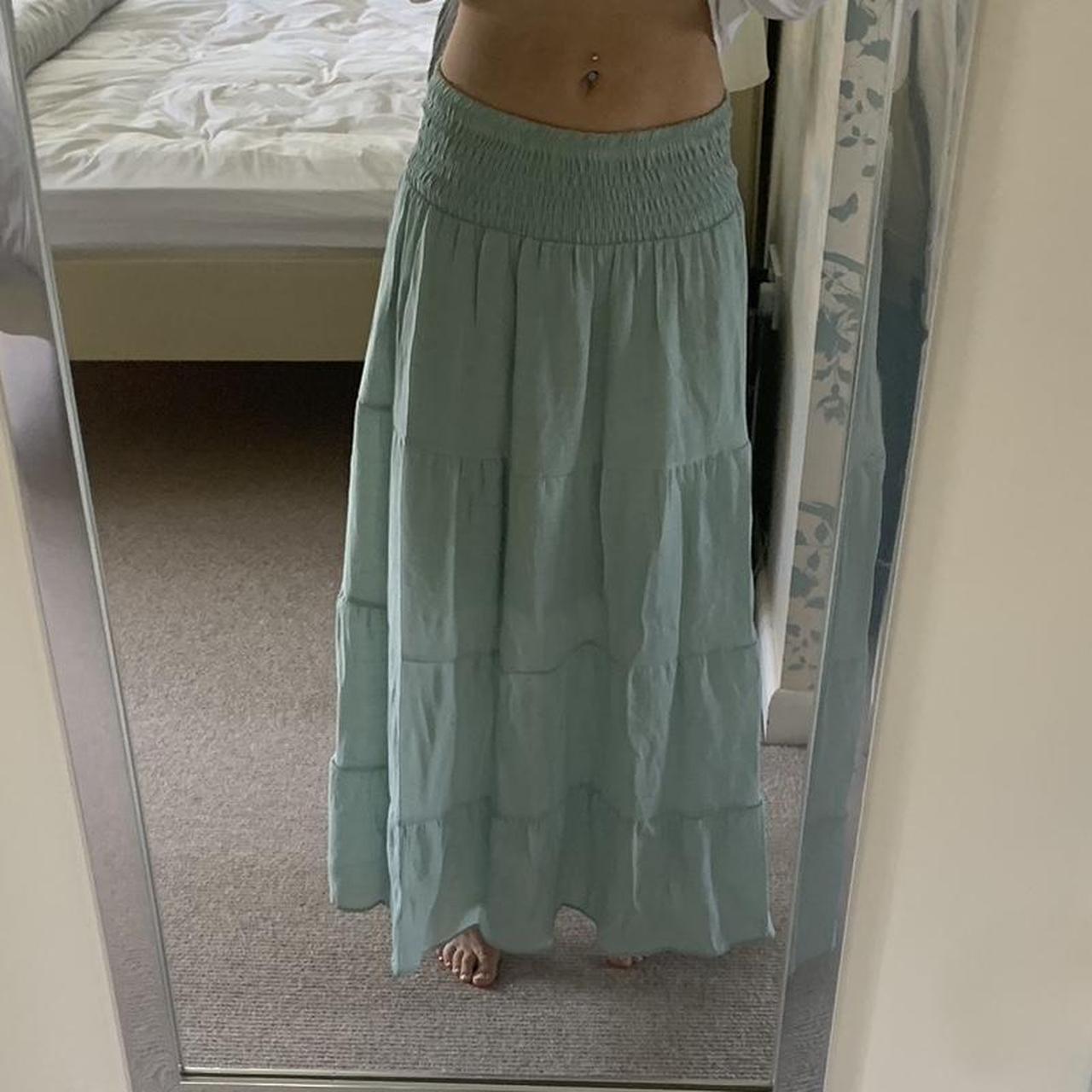 Gorg linen maxi skirt bought in Bali- perfect... - Depop