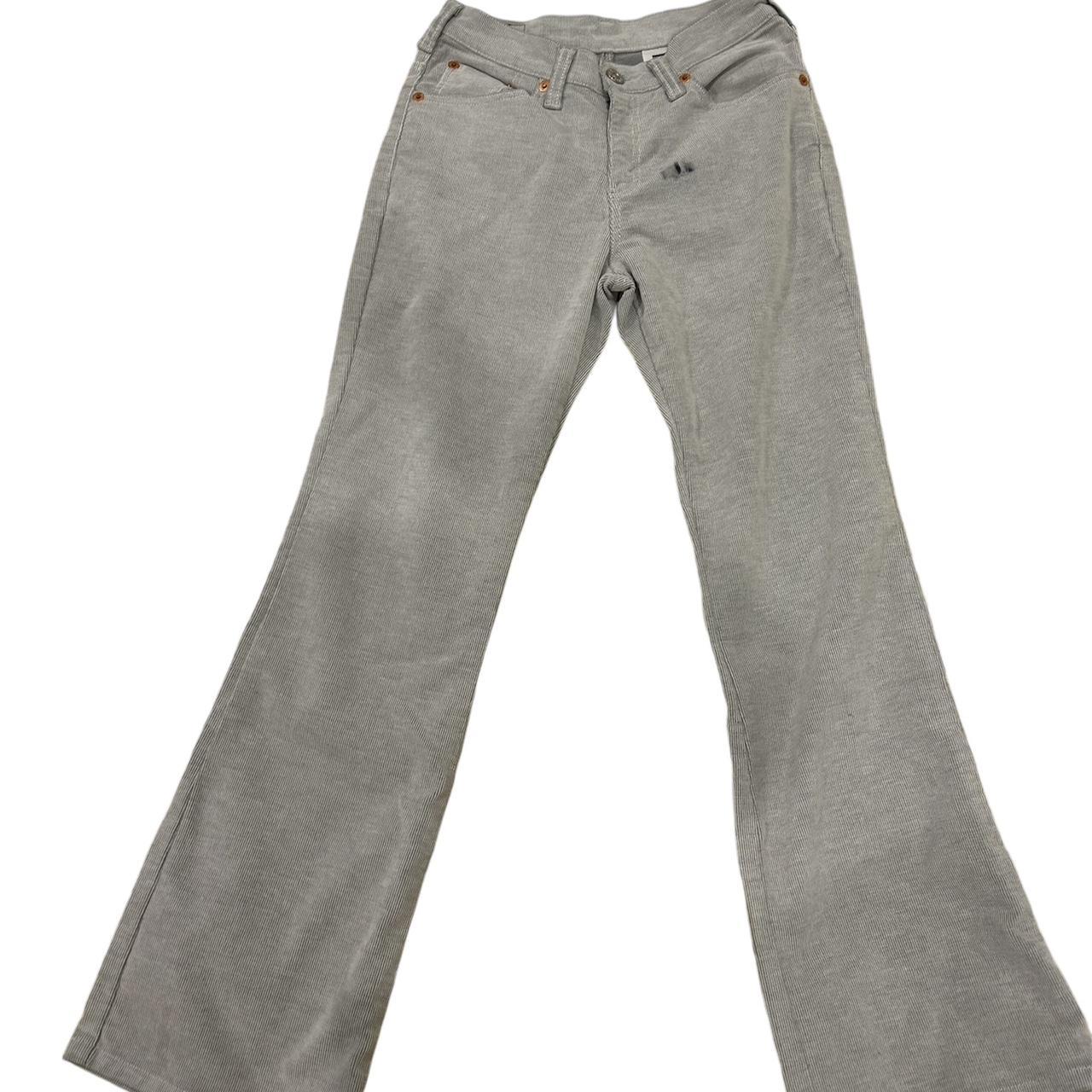 LEVIS BOOTCUT SIZE 7s LIGHT GREY CORDUROY Depop
