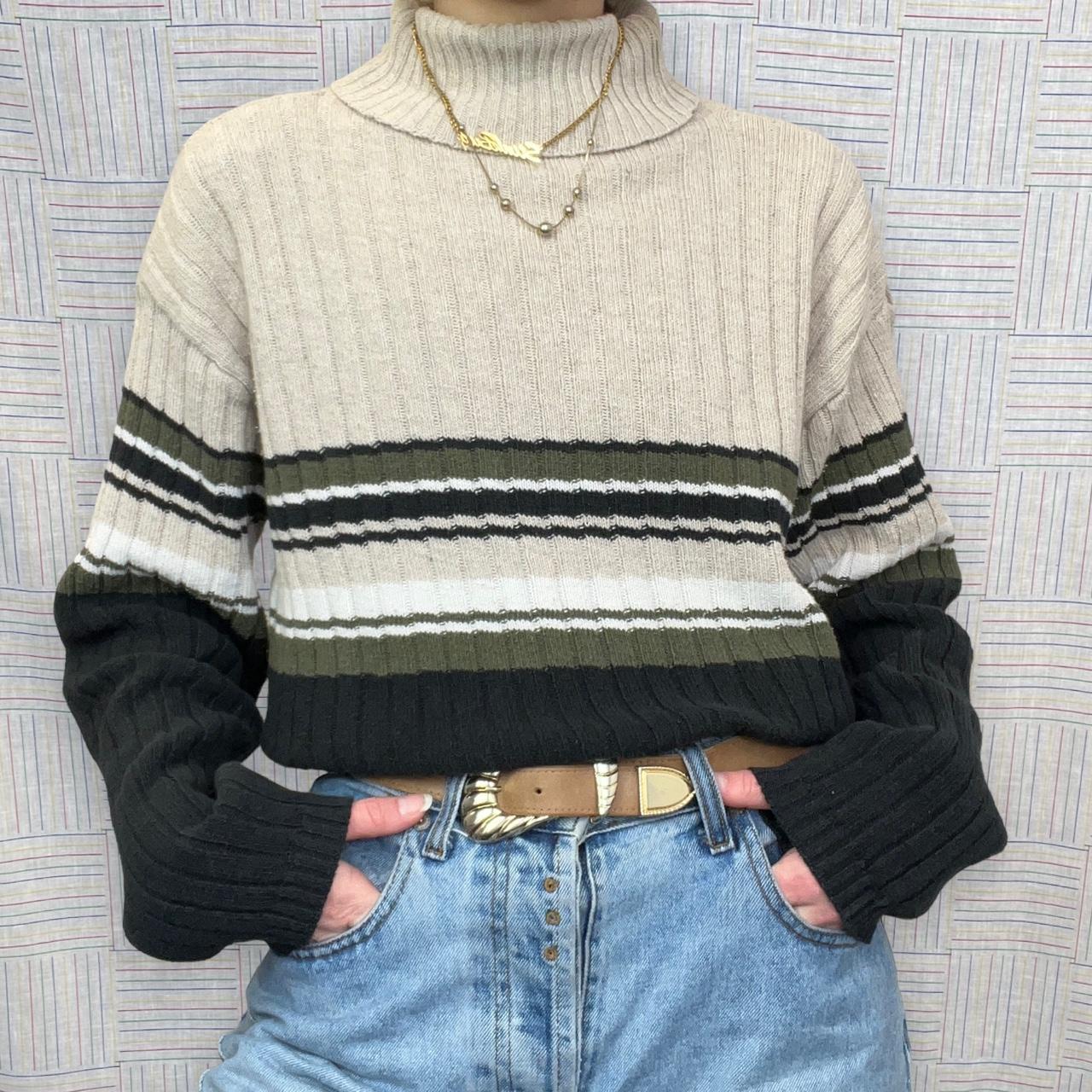 Vintage Turtleneck Sweater Vintage 90s Ribbed Knit   Depop