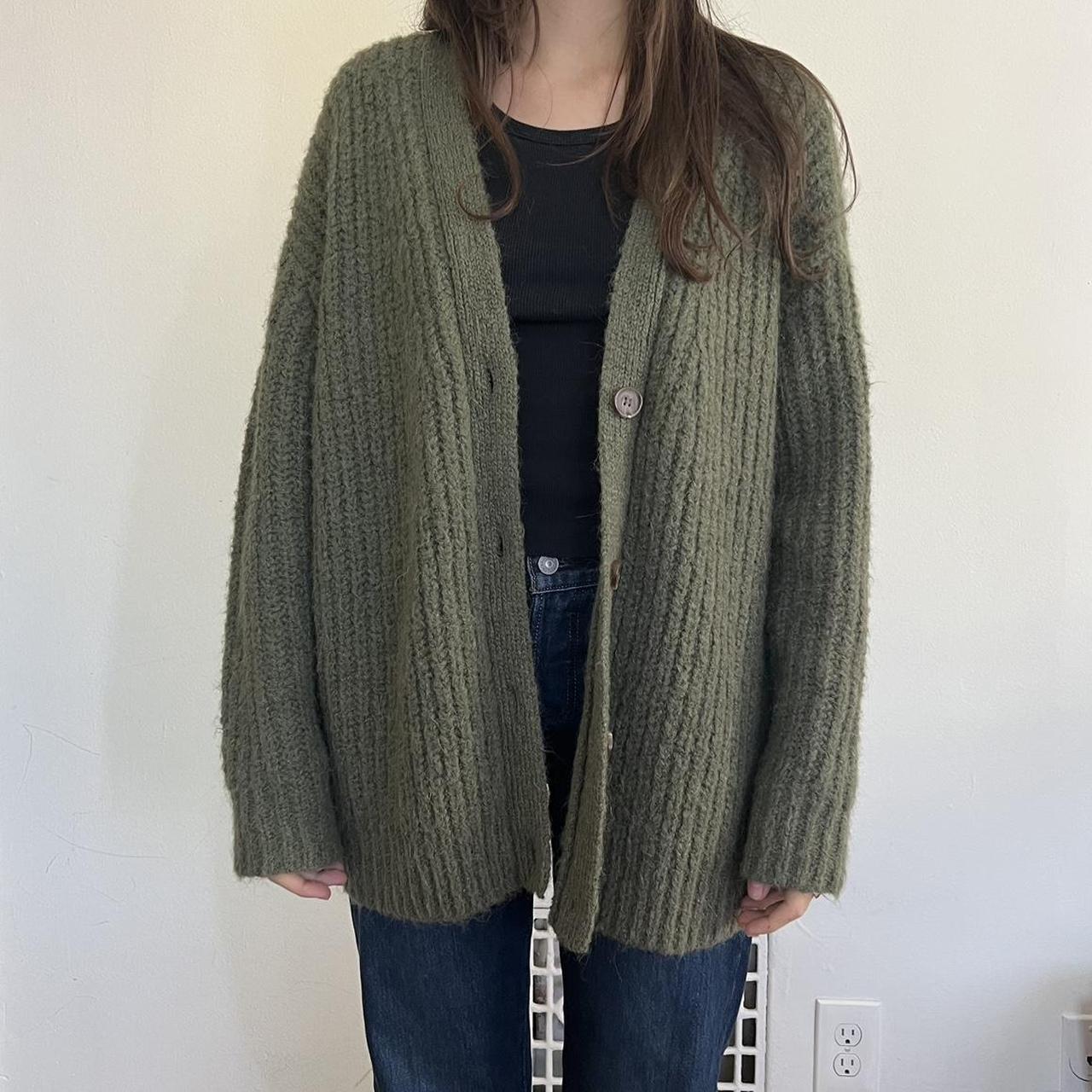 Jenni Kayne cardigan cocoon cardigan in Olive.... - Depop