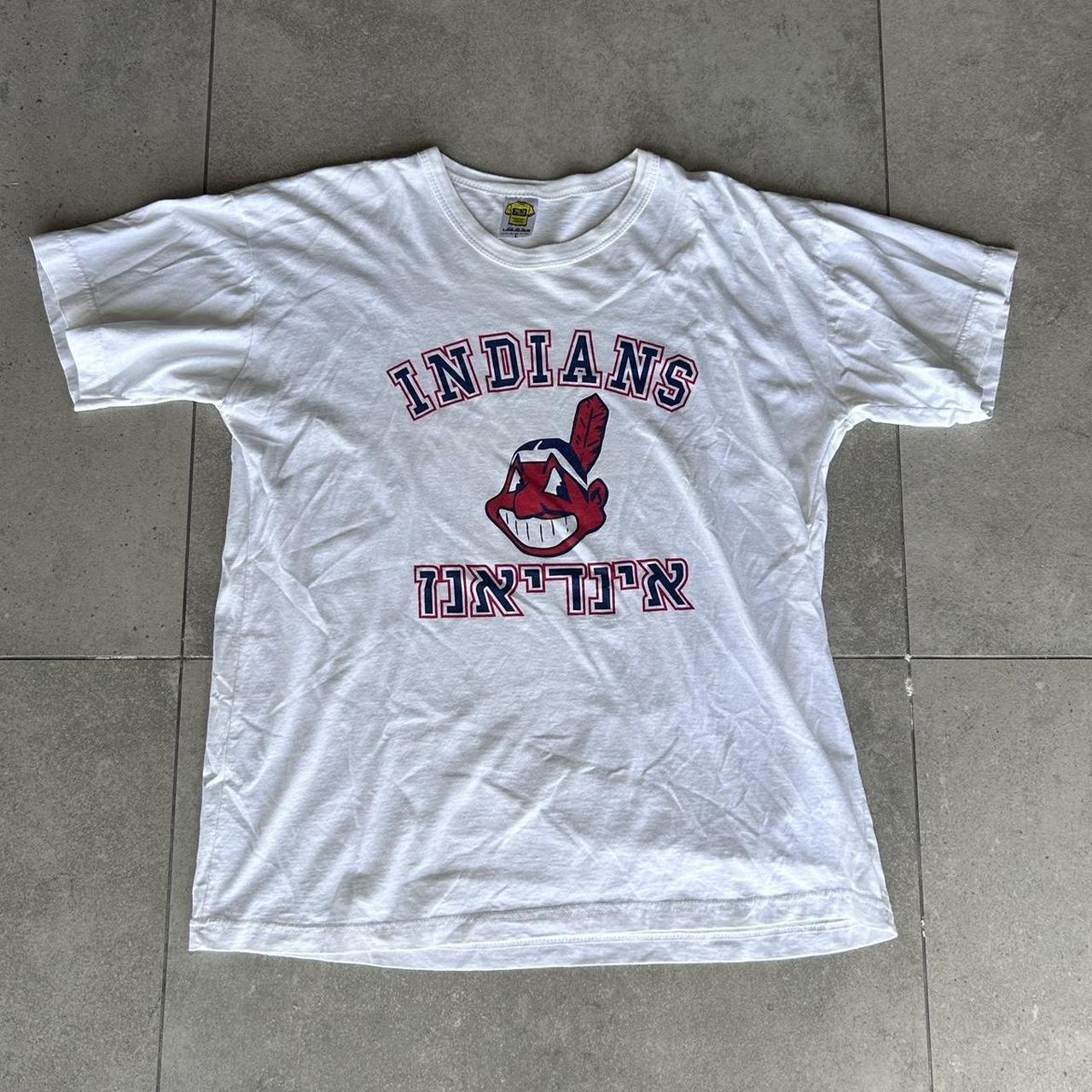 Vintage Cleveland Indians MLB t shirt Size L fits... - Depop