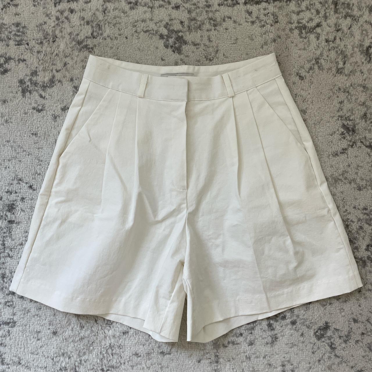 white pleated shorts from Korean brand vivre. it’s... Depop