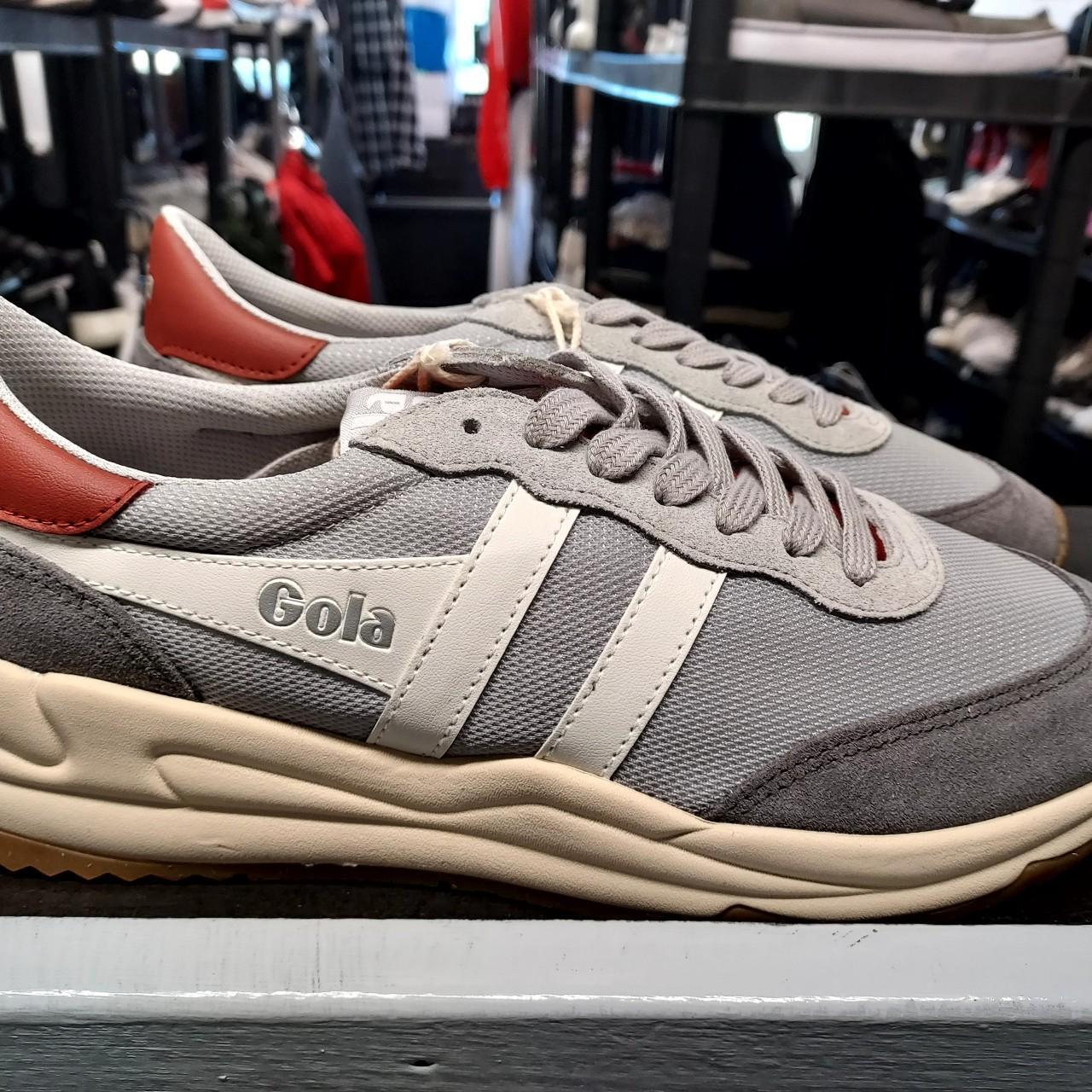 Pair of sample grey and cream golas in this suede... Depop