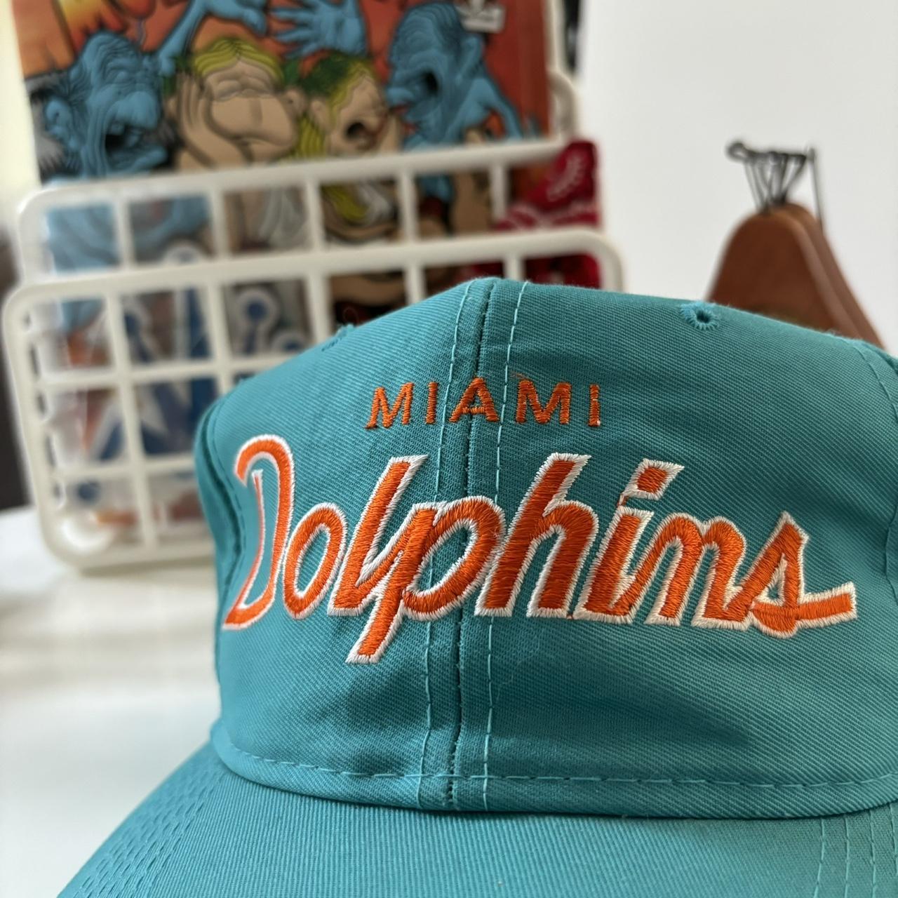 Vintage Sports Specialties Miami Dolphins Script Snapback Hat Mesh Back online Youth