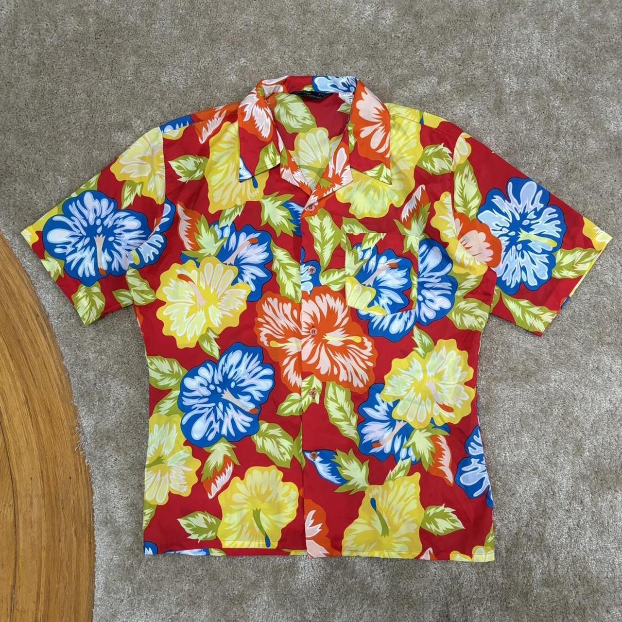 Vintage Hawaiian Floral Shirt Large Vintage... - Depop