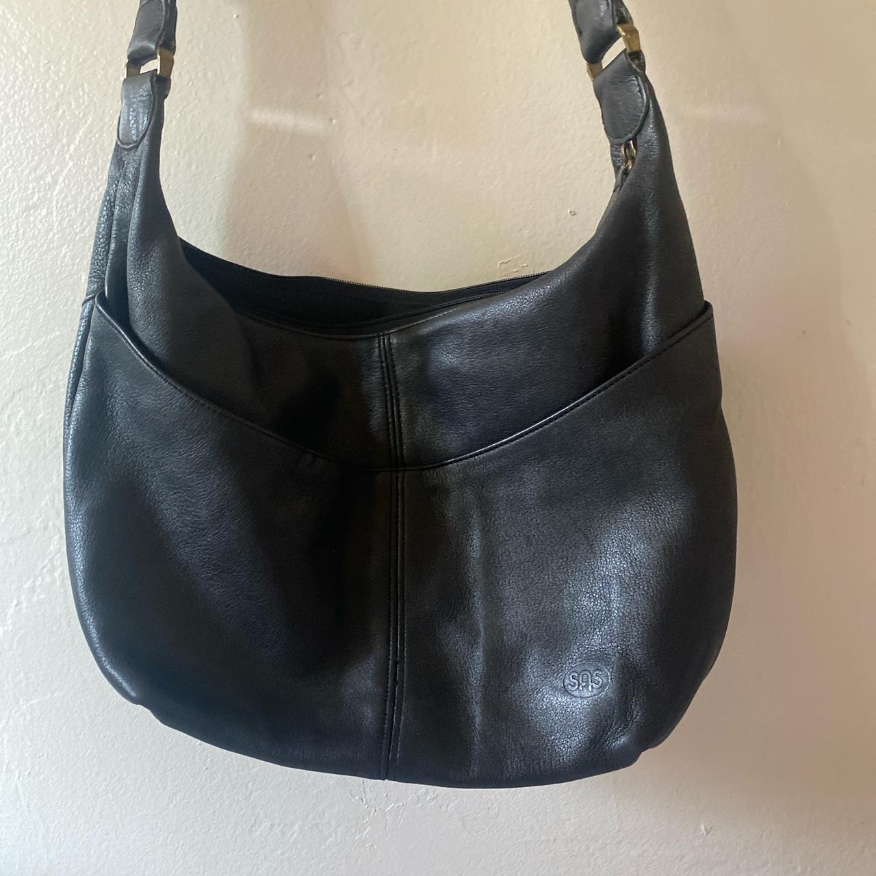 SAS vintage leather crossbody bag. has two open... - Depop