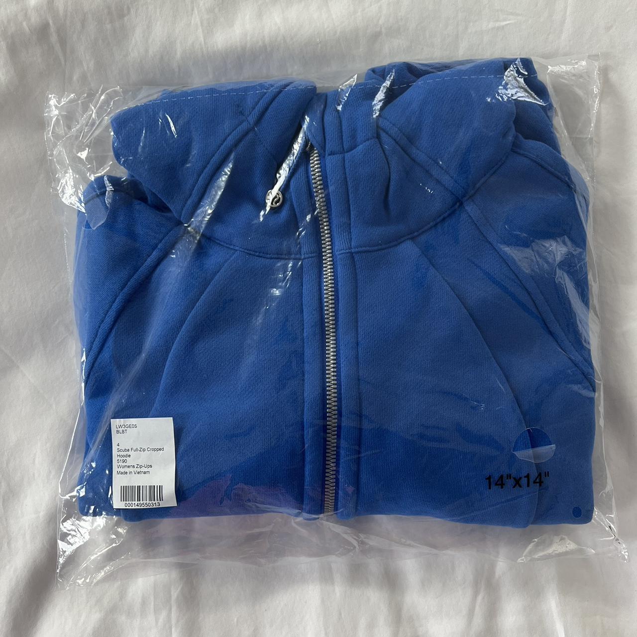 Sheer Blue Oversized Full-Zip Hoodie - Depop