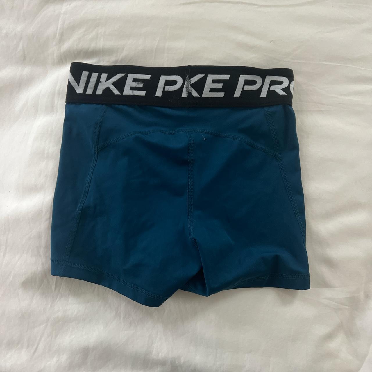 Blue nike pro shorts size xs. Excellent condition,... - Depop