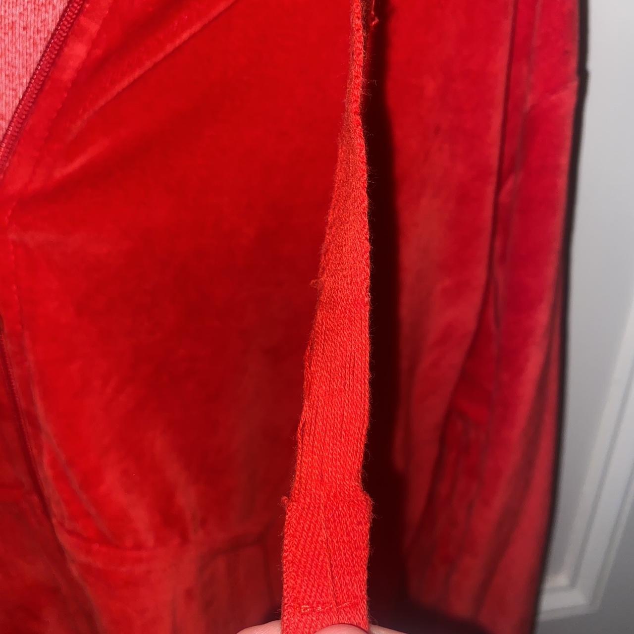 Red velvet zip up hoodie really cool red velvet... - Depop