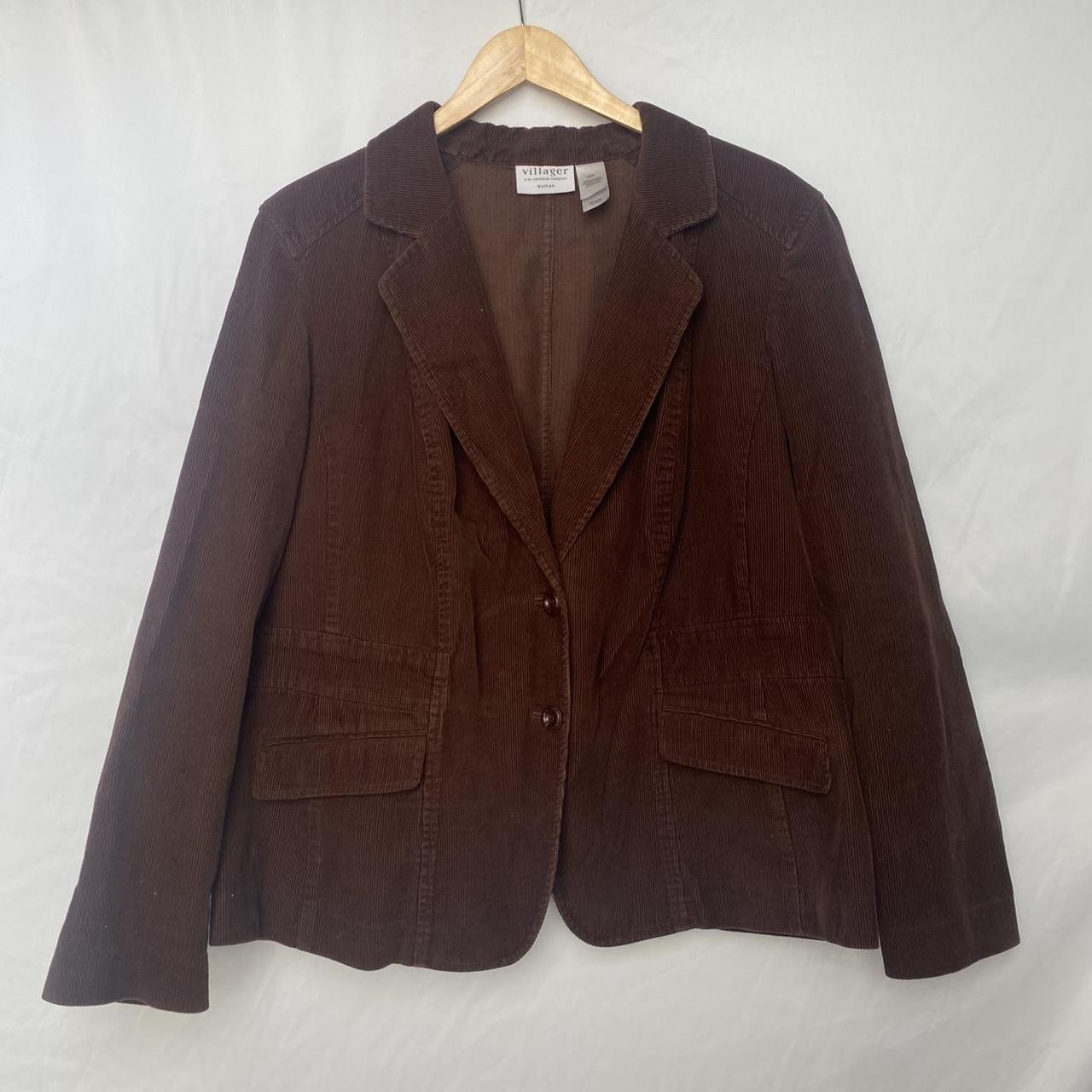 Brown Corduroy Blazer • size 20W • brand is... - Depop