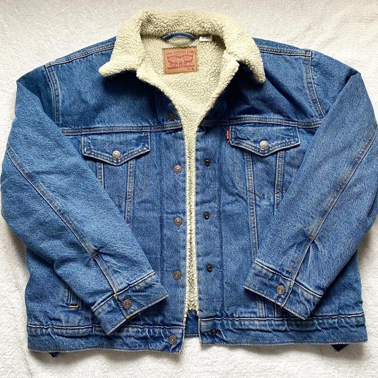 Levi’s Sherpa denim jacket new without tags never... - Depop