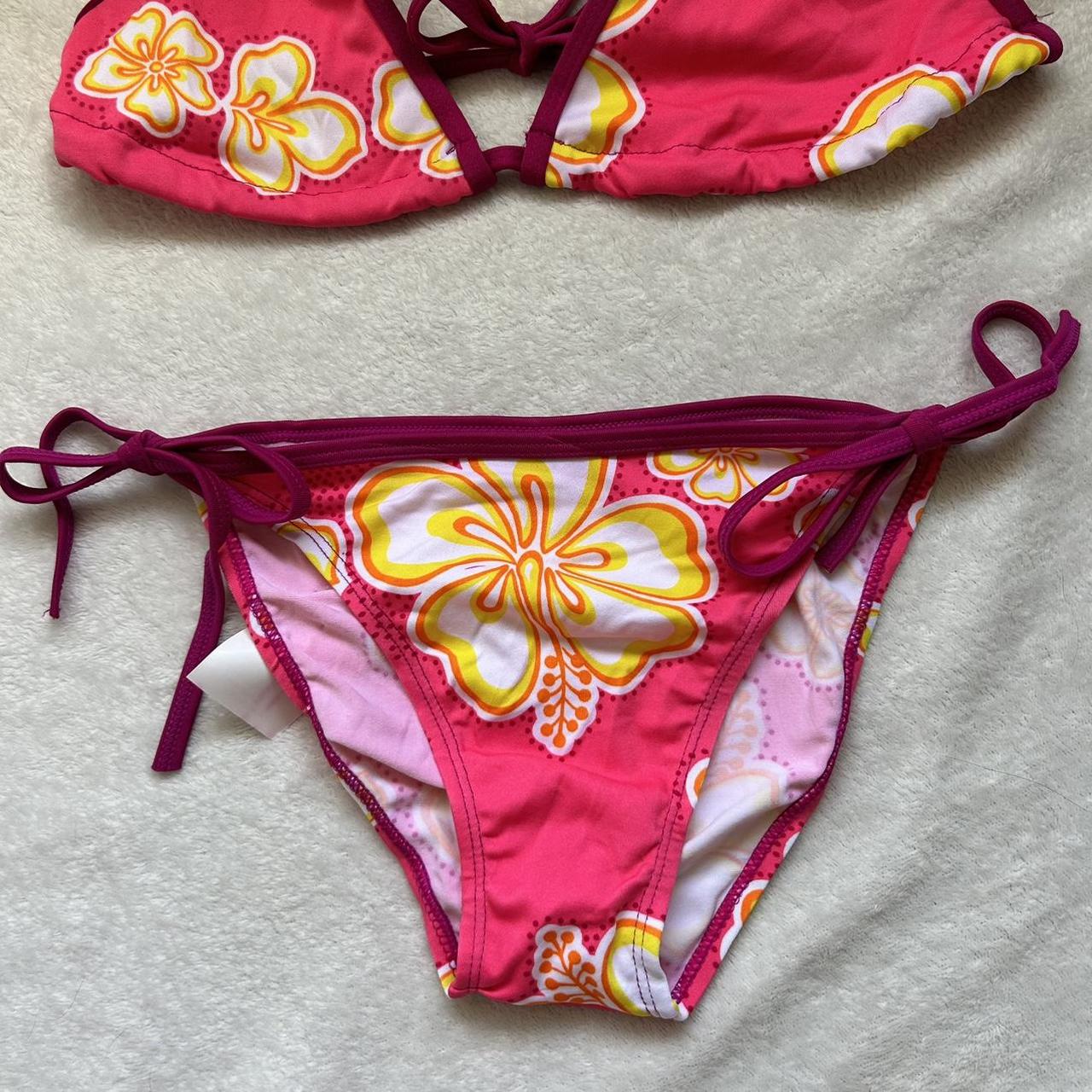 hibiscus Hawaiian coconut girl string bikini... - Depop