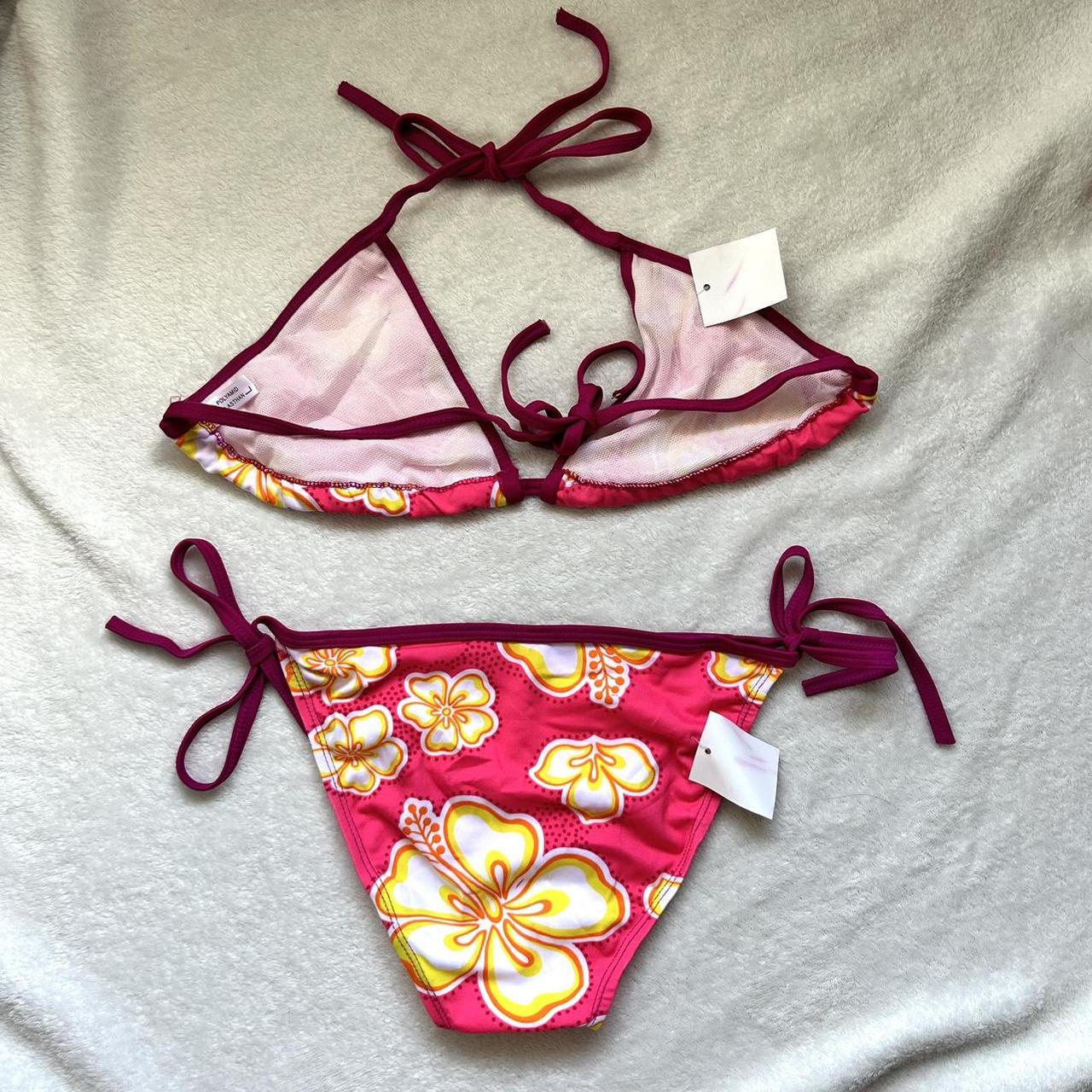 hibiscus Hawaiian coconut girl string bikini... - Depop