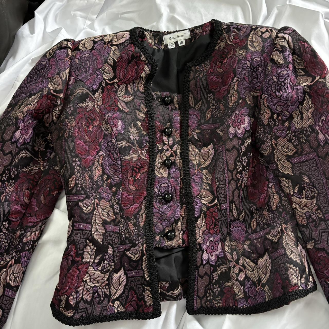 Vintage Tapestry Corset Blazer Jacket Size 10 Fits Depop