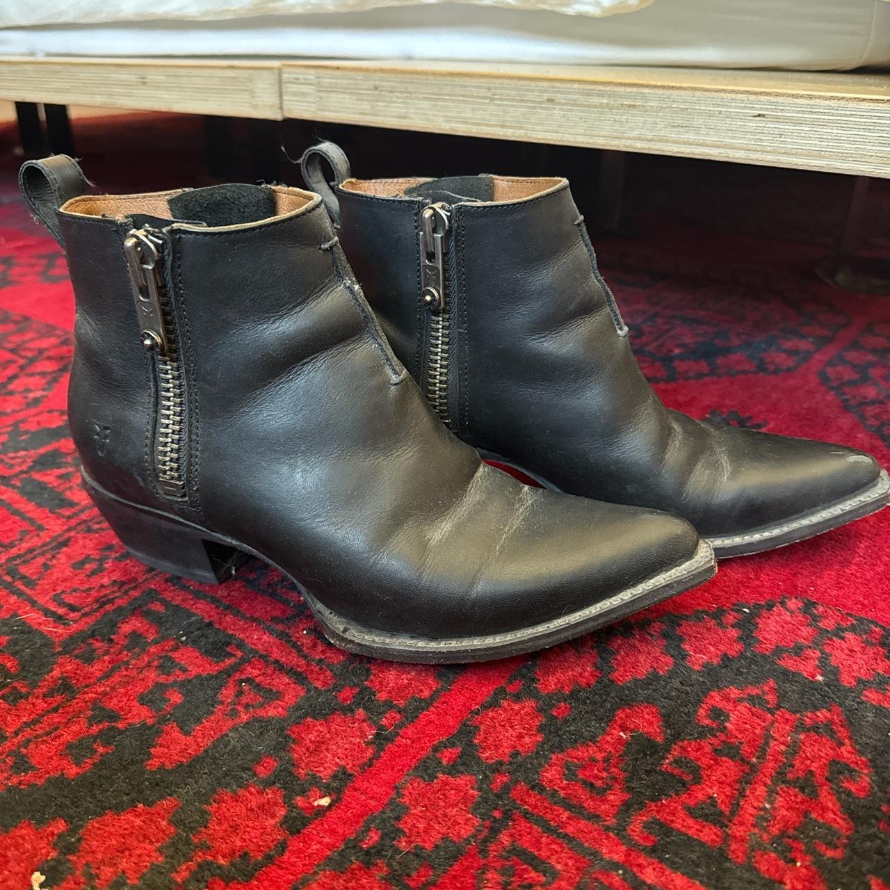 frye ankle boots with zipper