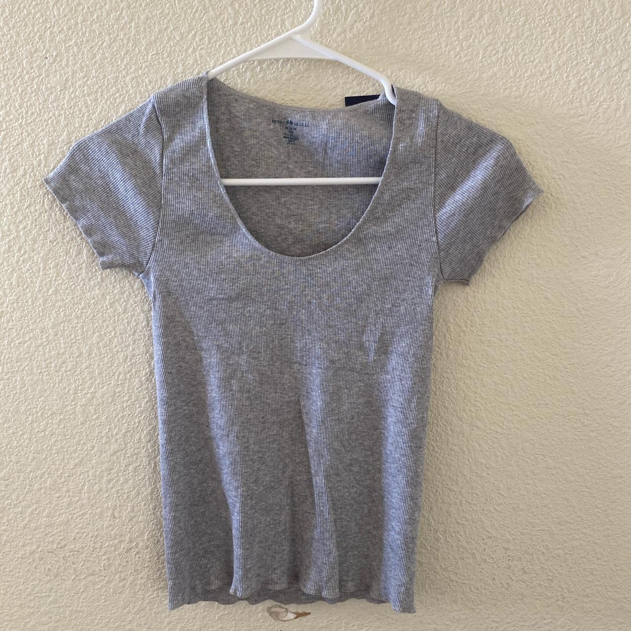 Brandy melville gray McKenna top - Depop