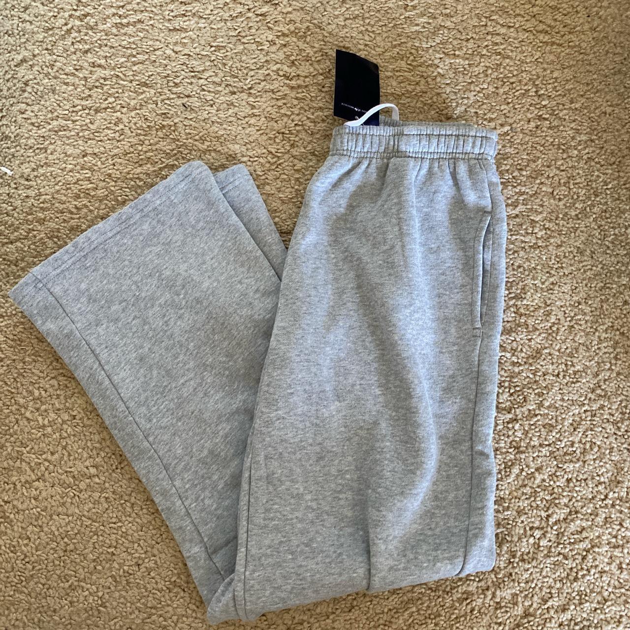 Brandy melville gray Anastasia tie sweatpants - Depop