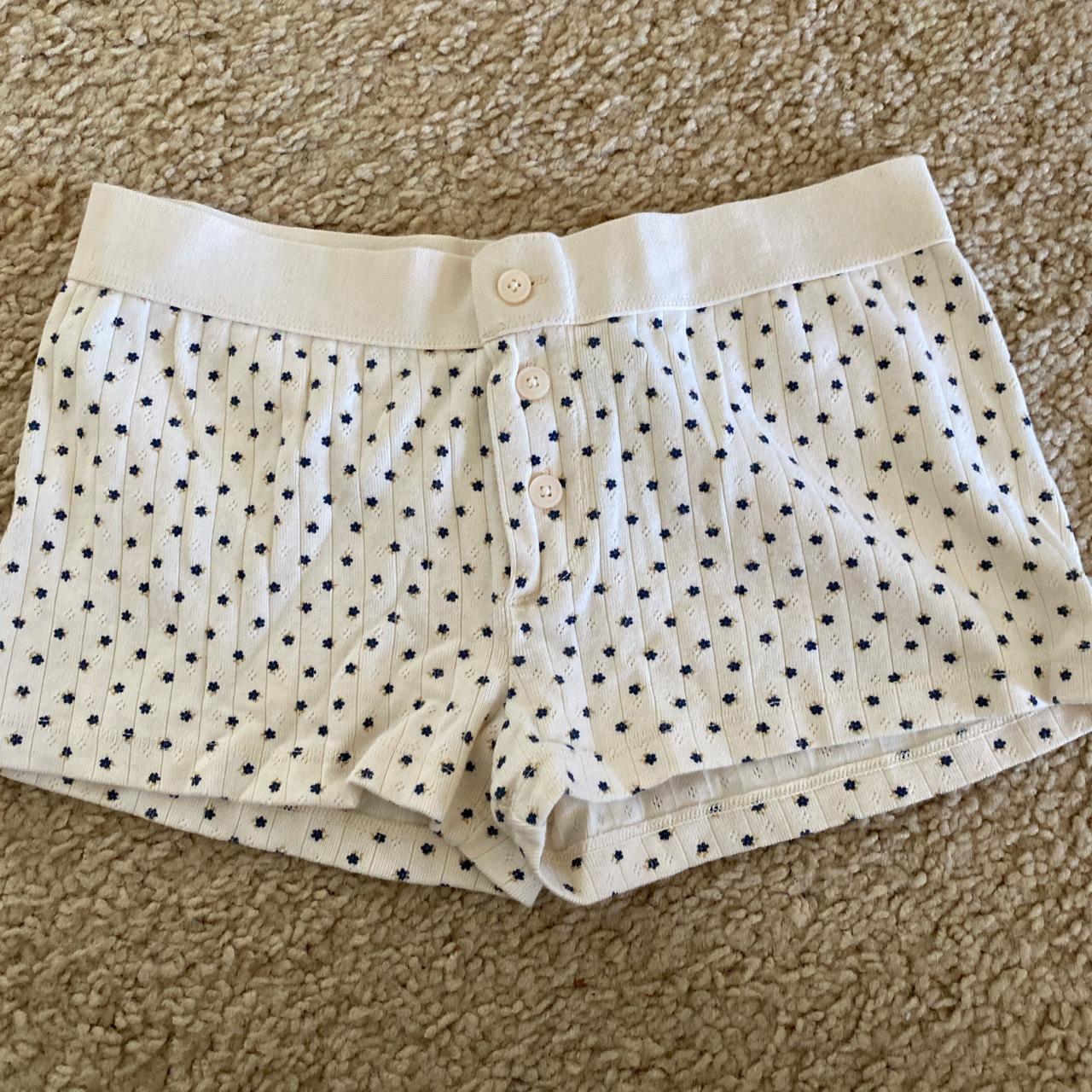 Brandy melville floral eyelet boy shorts - Depop