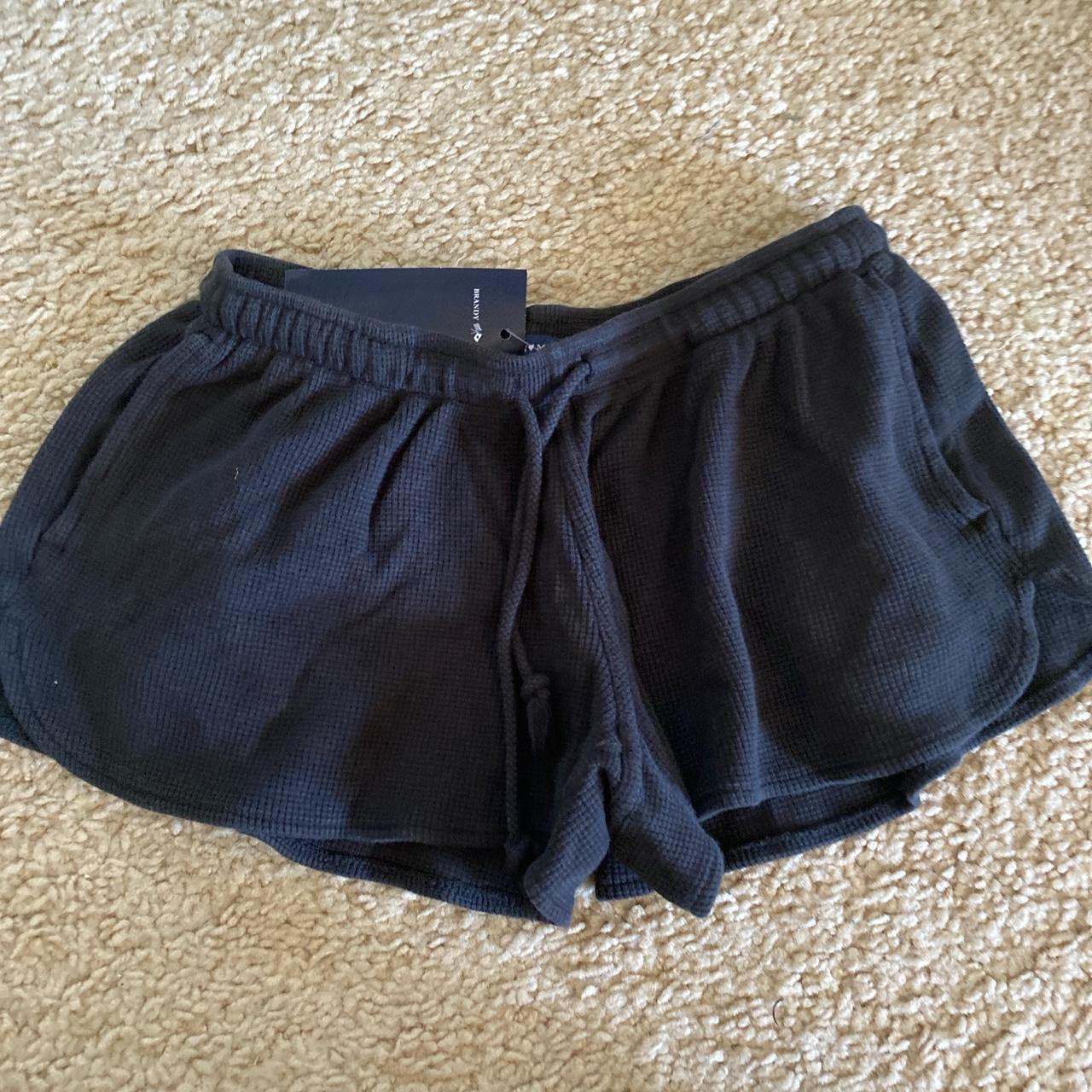 Brandy melville black summer thermal shorts Depop