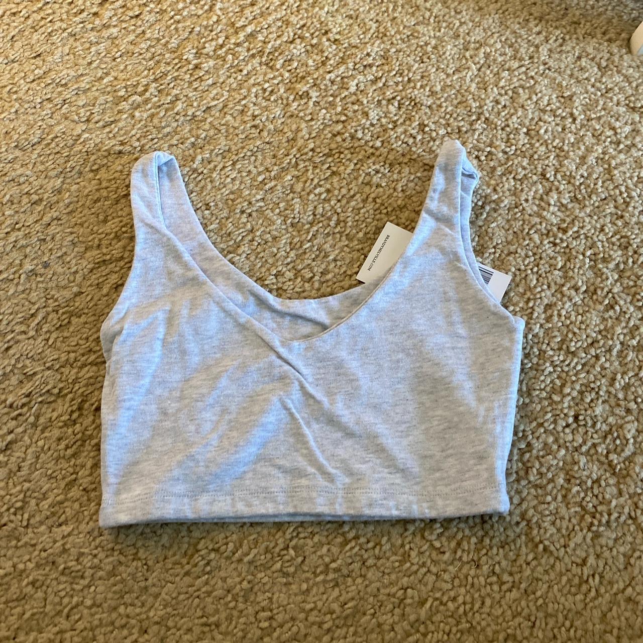 Brandy melville silver gray Lydia tank - Depop