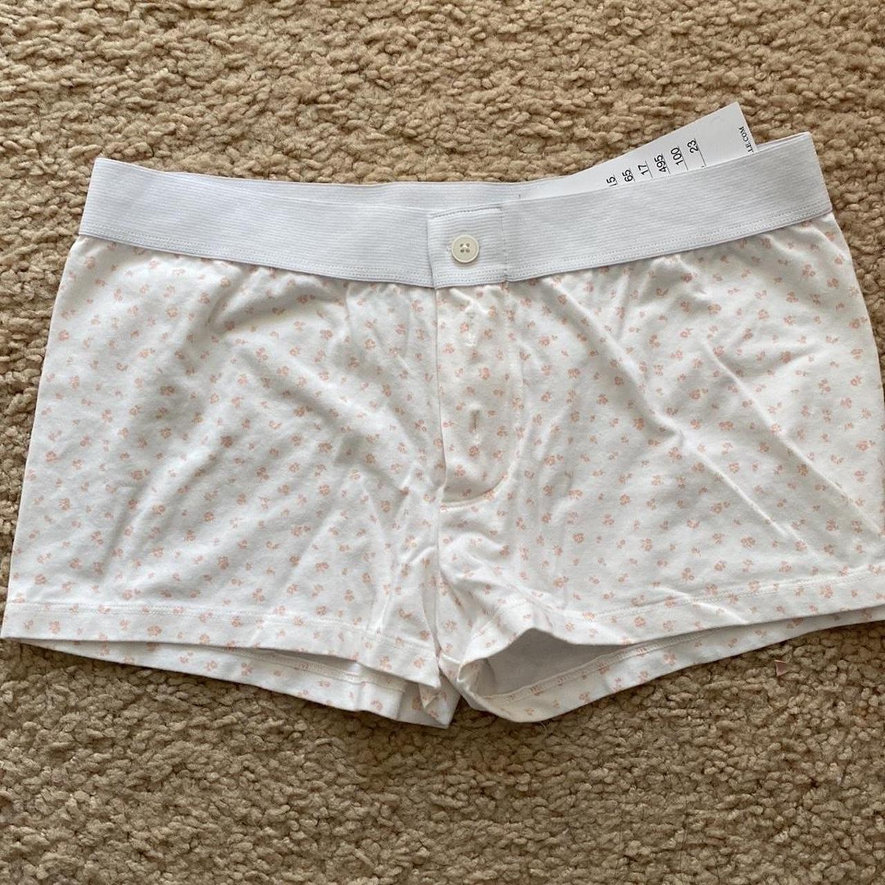 Brandy melville floral boy shorts underwear - Depop