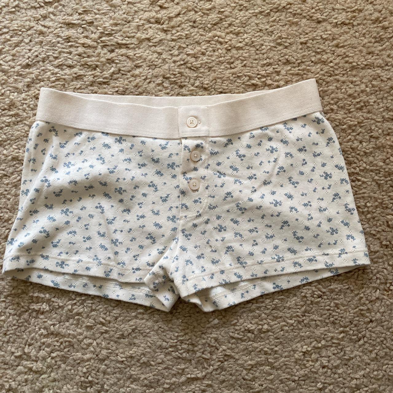 Brandy melville floral eyelet boy shorts underwear - Depop