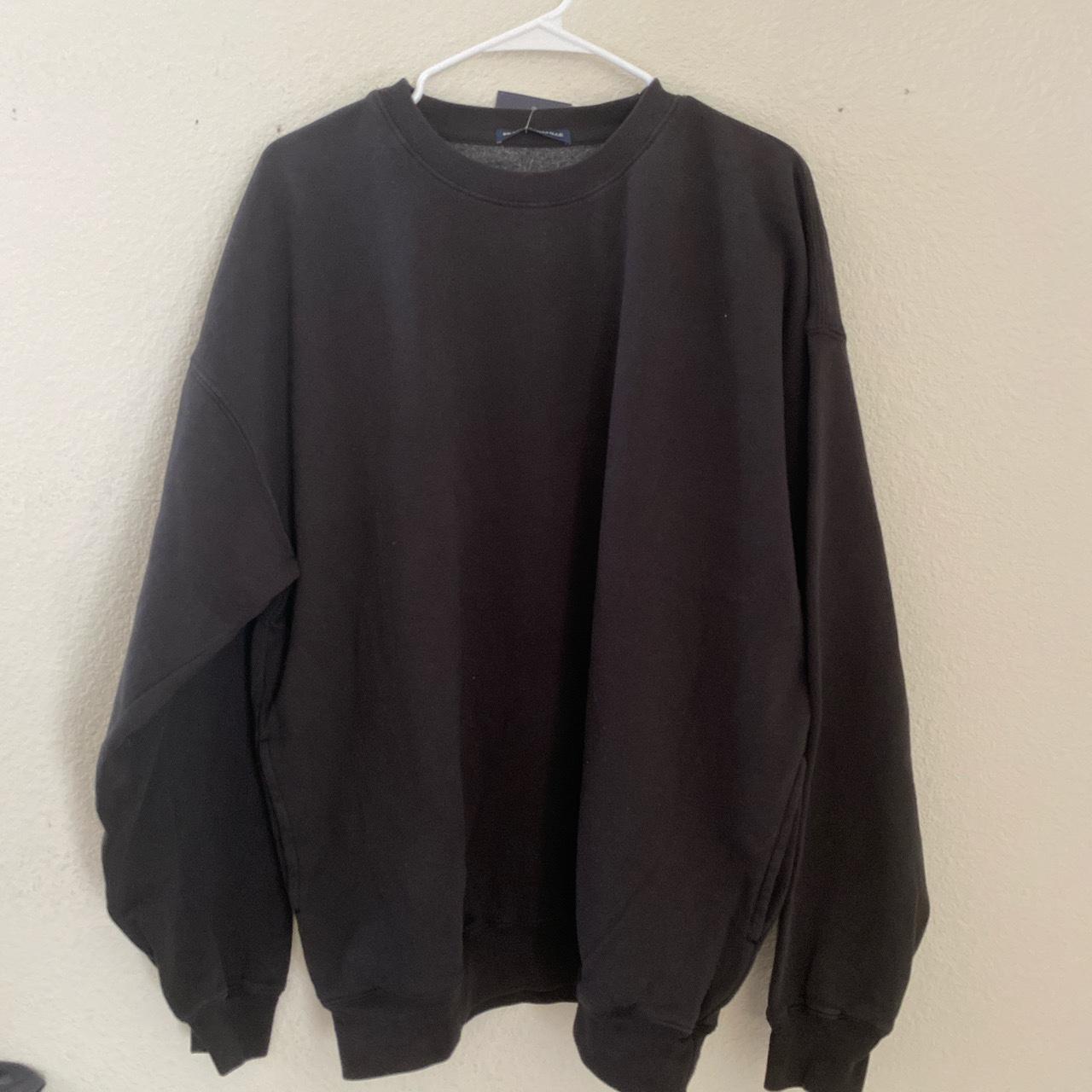 Brandy melville black oversized Erica sweatshirt - Depop