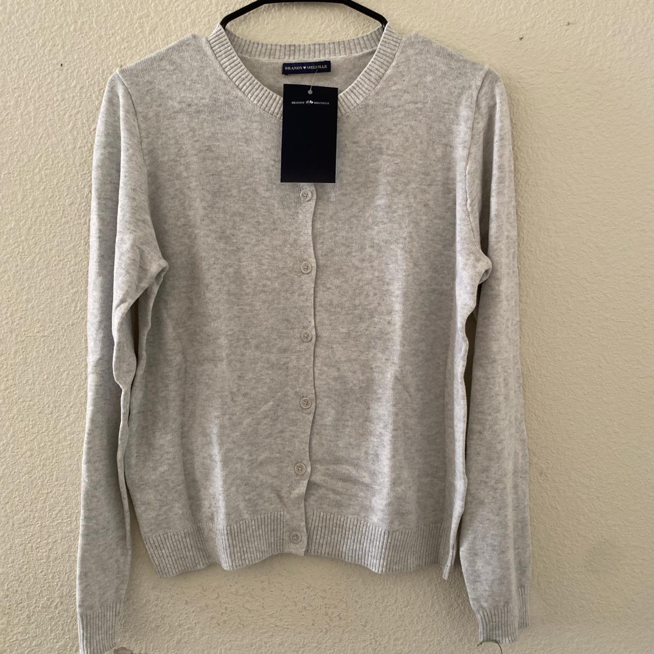 Brandy melville gray Renata cardigan sweater Depop
