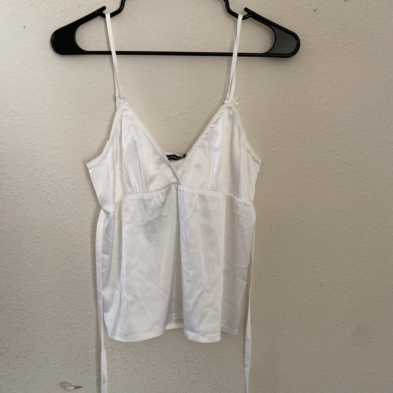 Camiseta Sin Manga Brandy Melville Edith Encaje Blancos Para