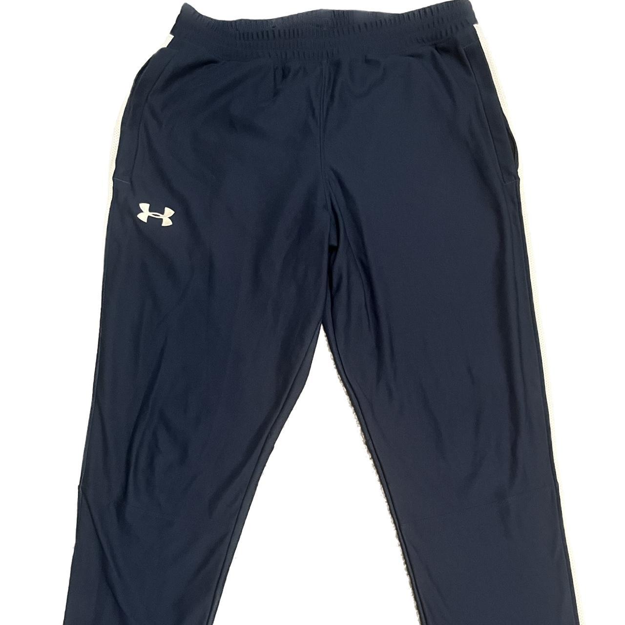 Under armour navy tracksuit on sale bottoms