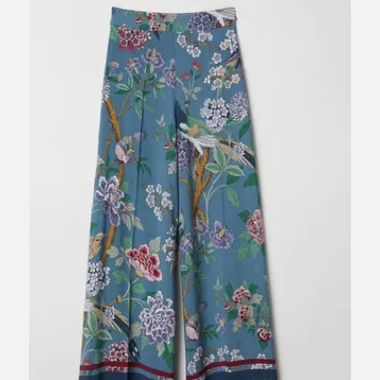 Pants Hm Gp J Baker Stunning H&M X GP J Baker Floral Wide Leg Depop
