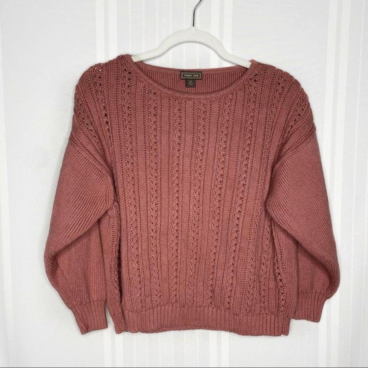 J crew point top sur pointelle sweater