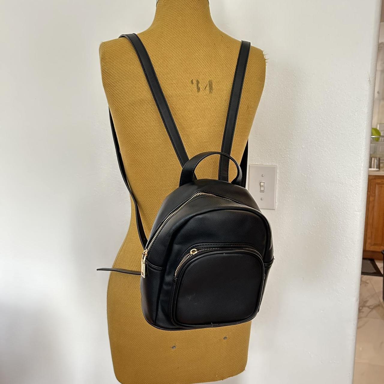 Faux leather 2024 mini backpack