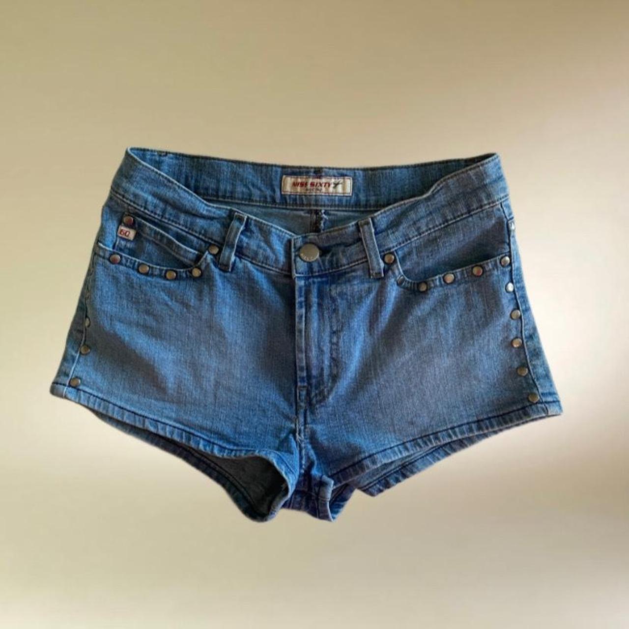 Miss Sixty Women's Blue Shorts | Depop