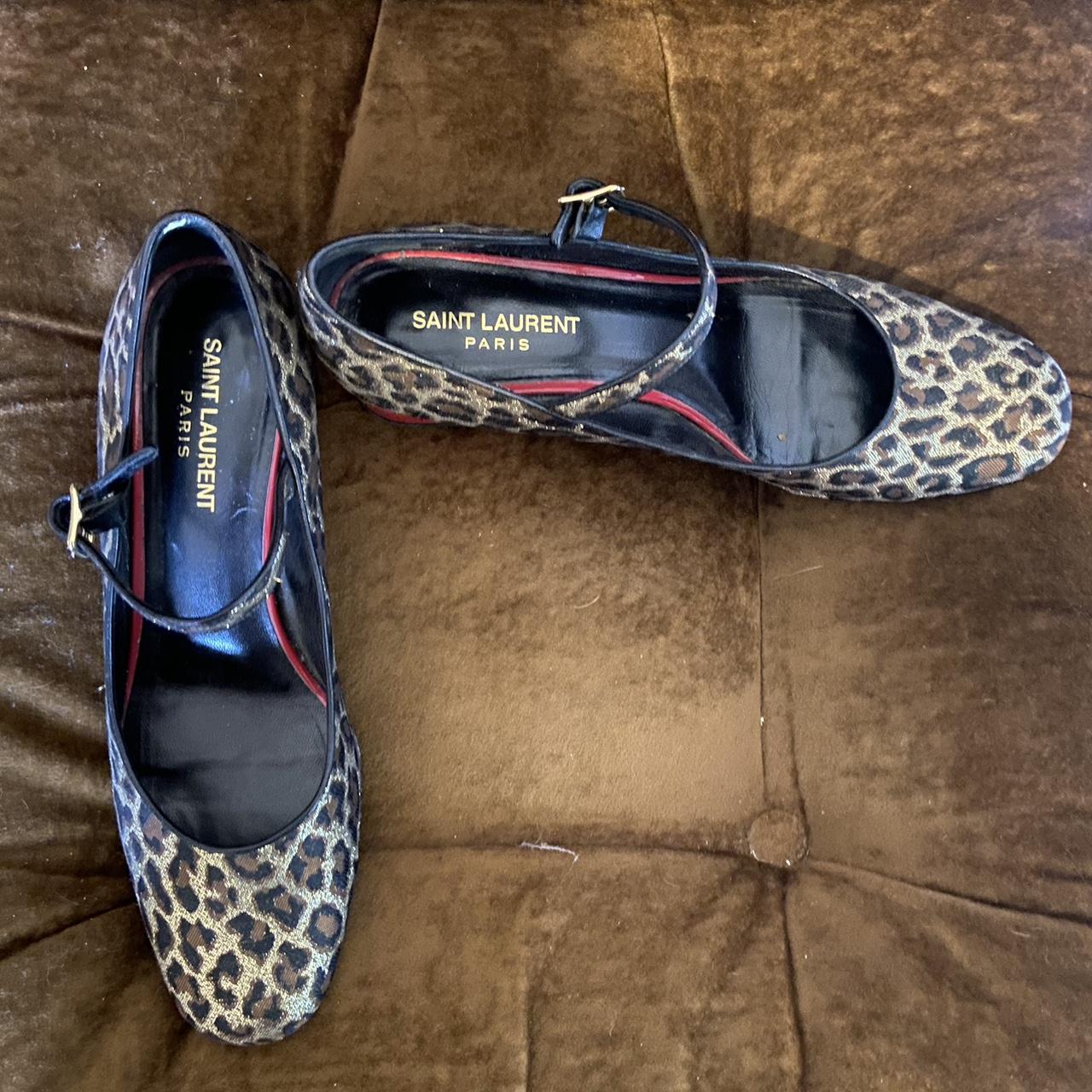 Saint laurent best sale cheetah shoes