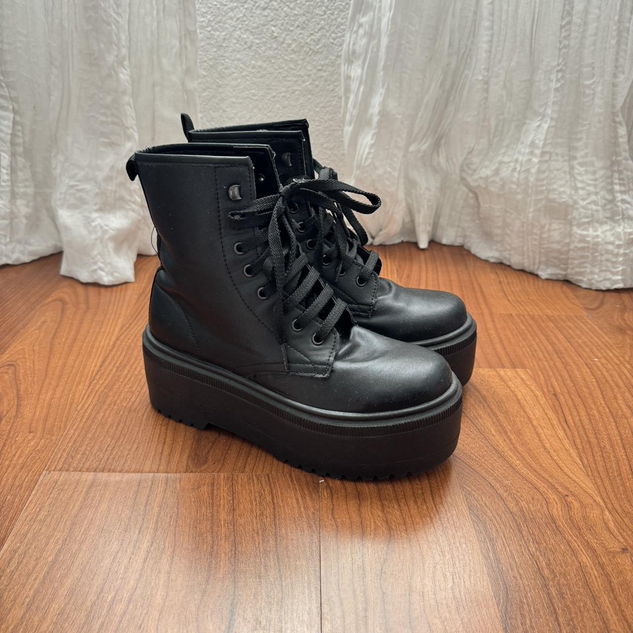 ASOS black platform boots Size 36 I wear 6-6.5 and... - Depop