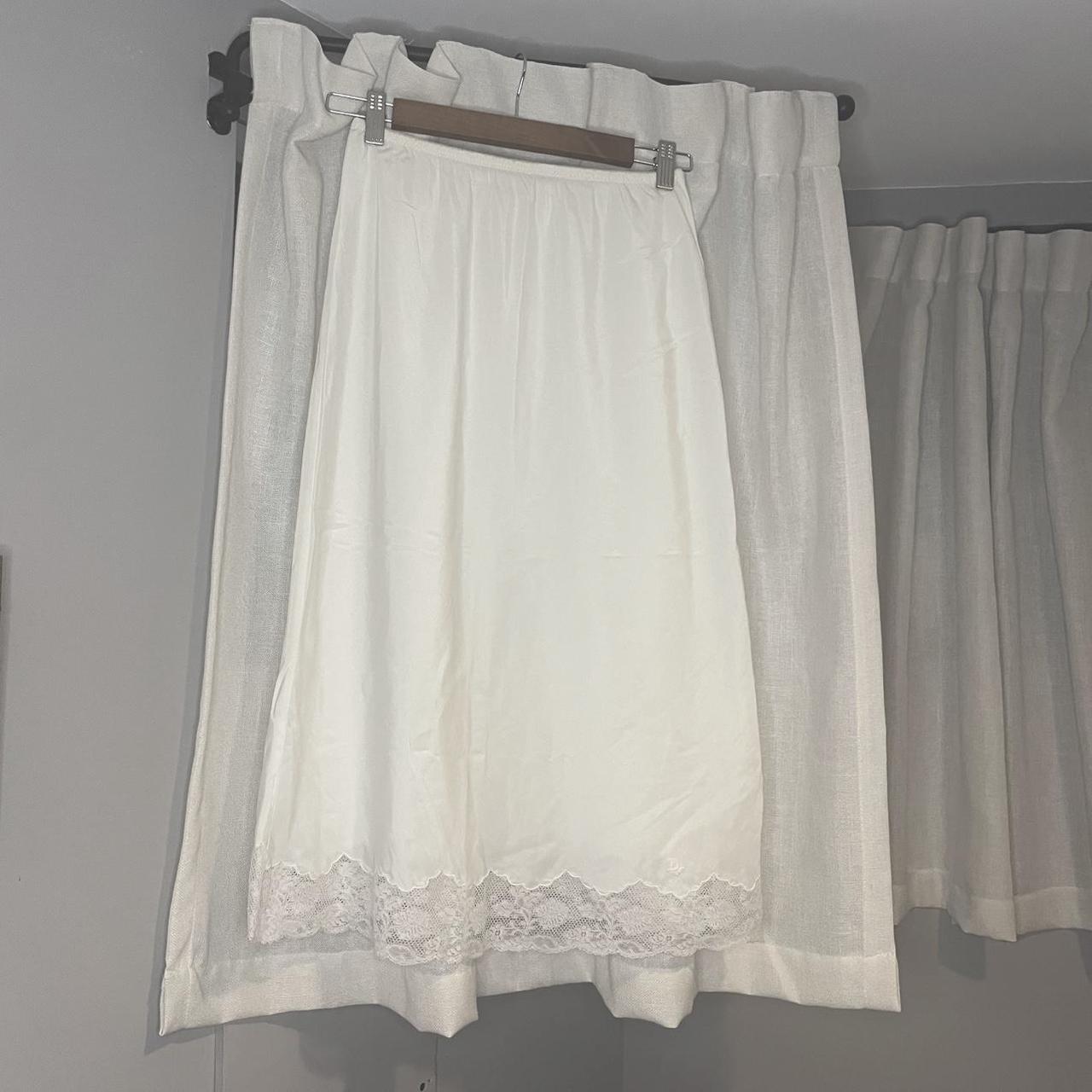 Christian Dior Women's Nylon Skirt - Cream/White … - image 1