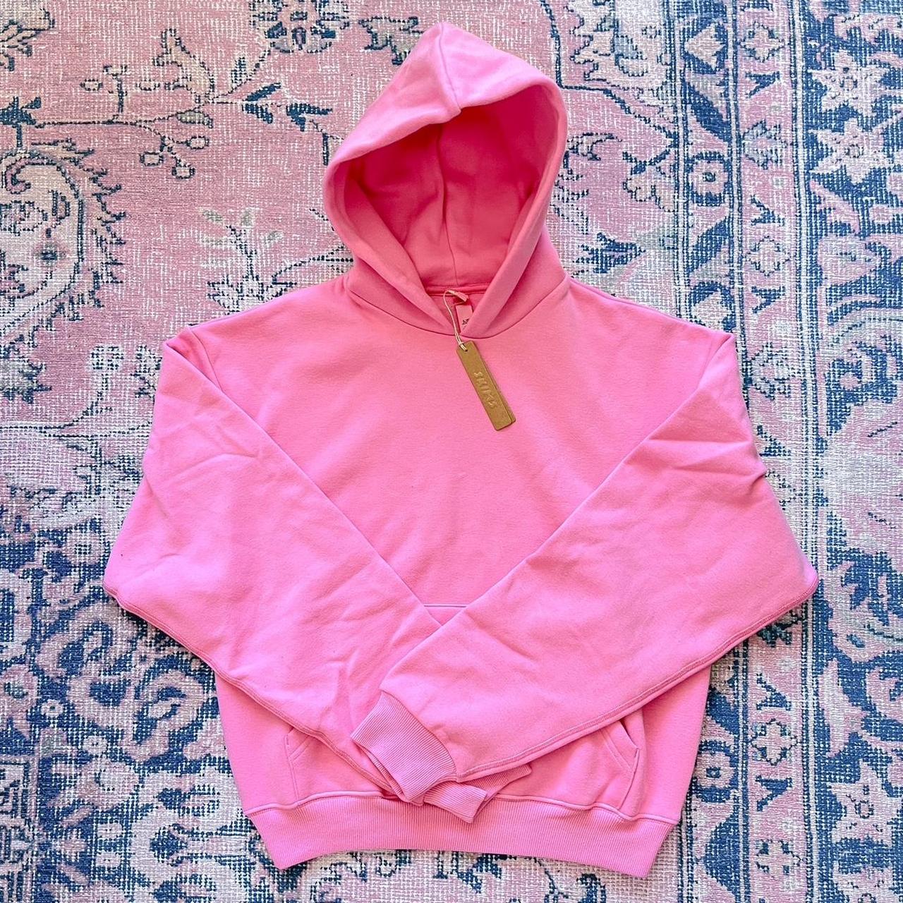 Skims Women's Pink Hoodie Depop