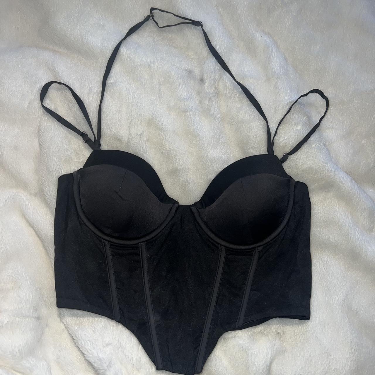 #OhPolly black corset top. This is so flattering.... - Depop