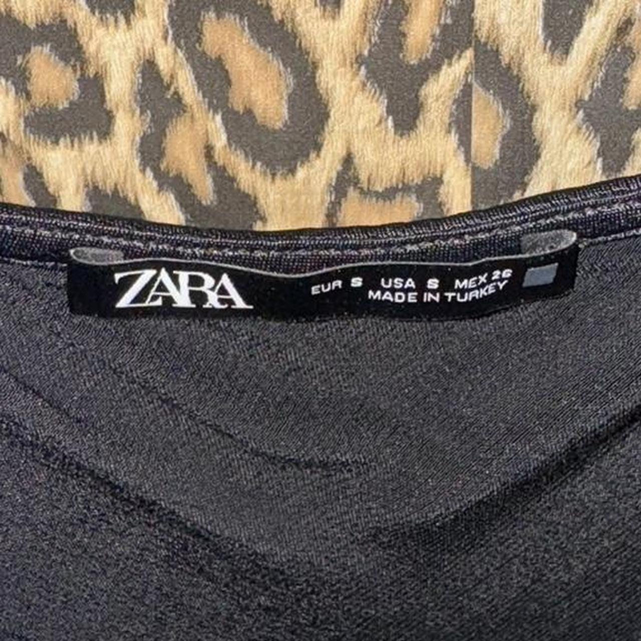Zara Black Satin and Rhinestone Strap mini... Depop