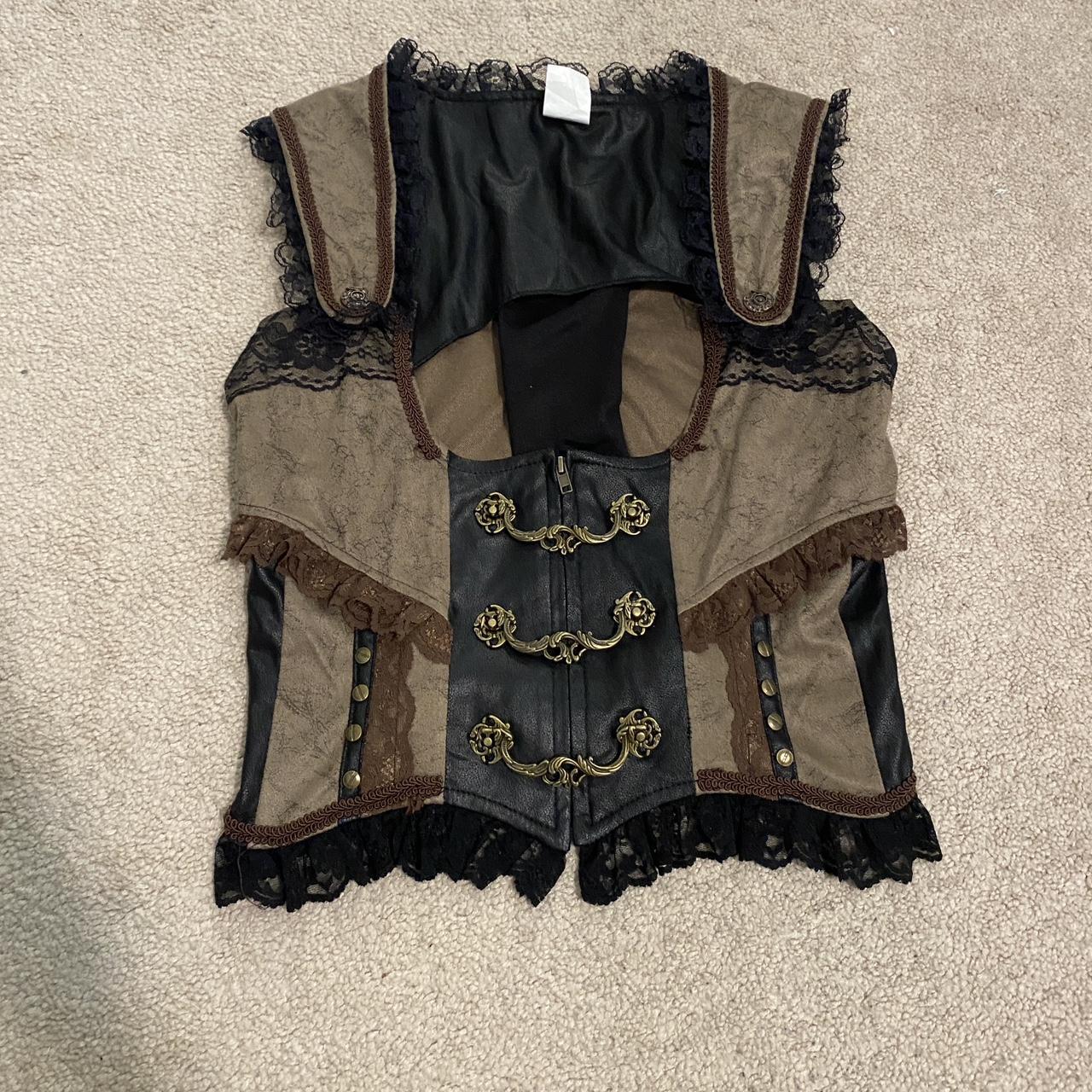 spirit halloween bustier/ corset type top size... - Depop