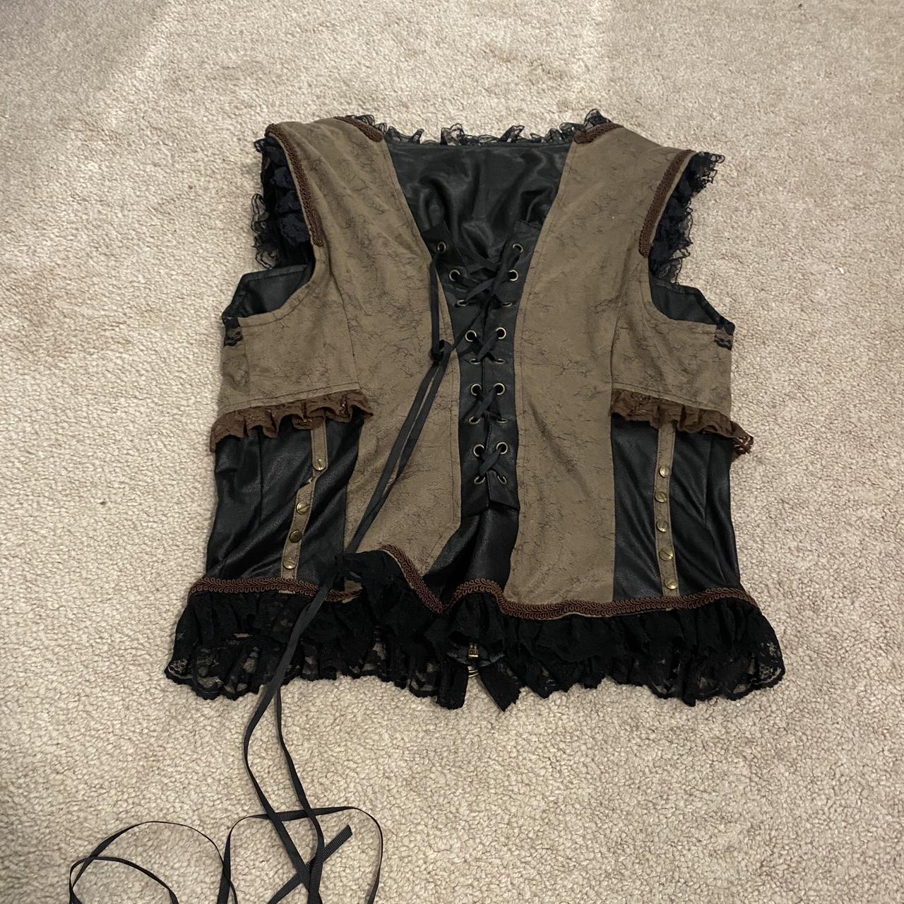 spirit halloween bustier/ corset type top size... - Depop