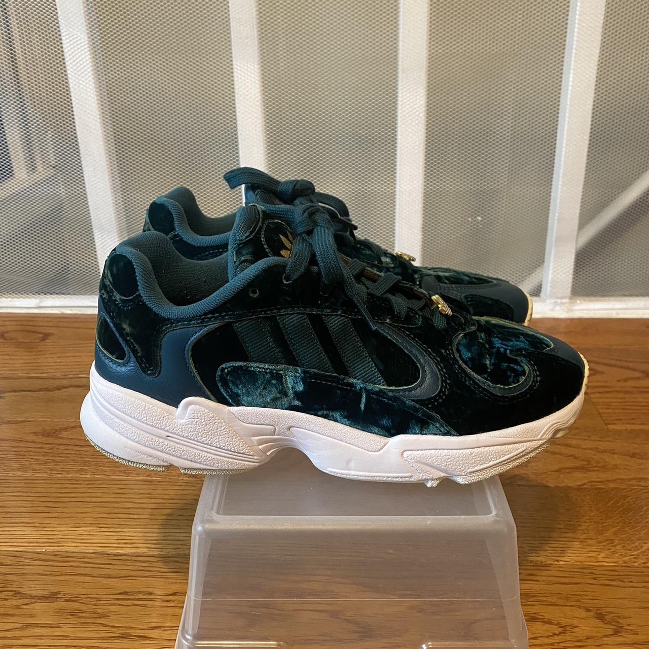 Adidas Yung 1 Hi Res Aqua Velvet in Teal Size. Depop