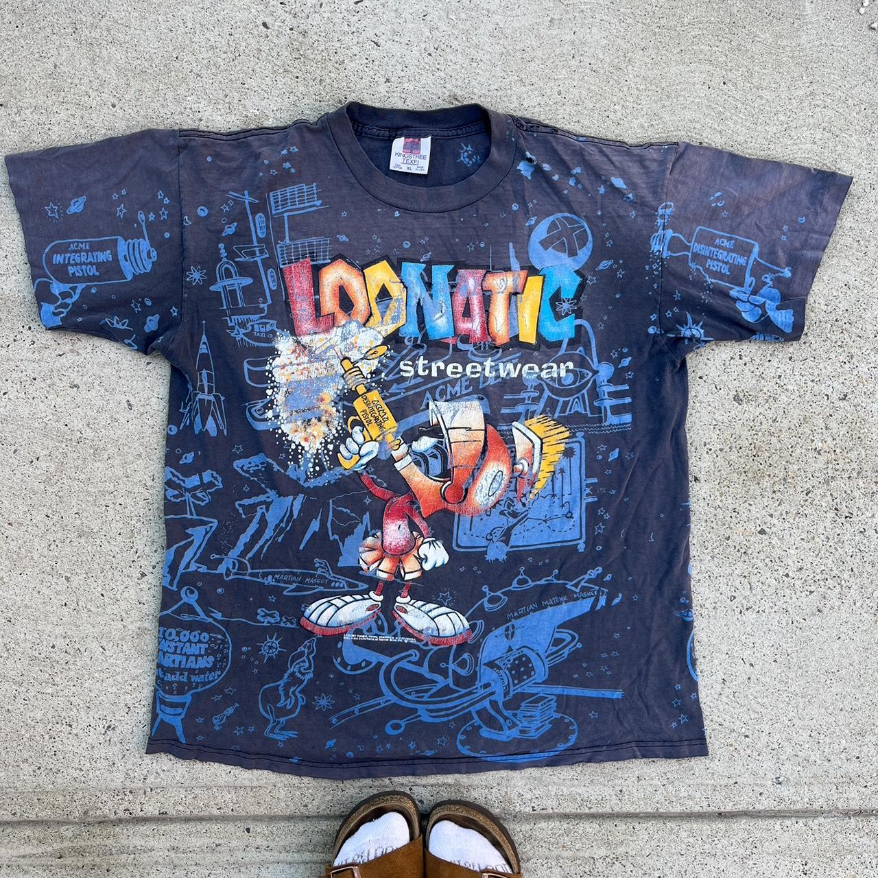 Looney Tunes Men's Characters In 90s Streetwear Graphic Design T